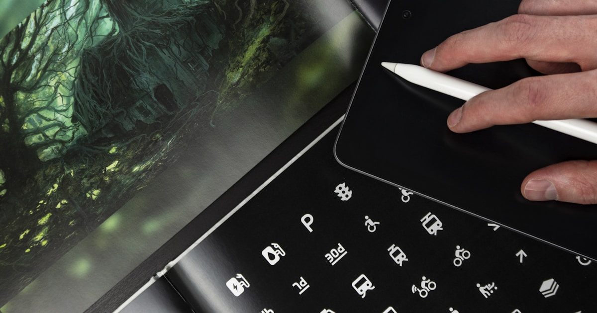 Creative design tools and digital art workspace on screen