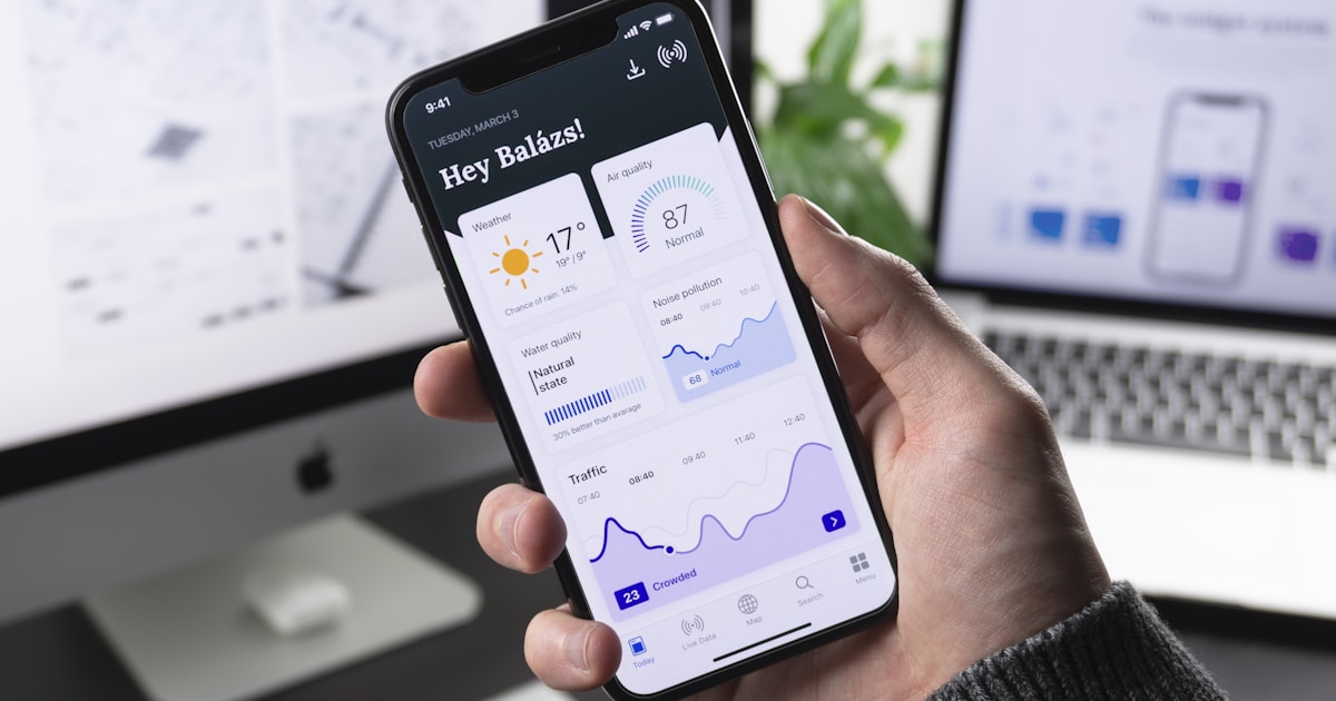 Mobile app development interface showing AI app builder tools - Tools Stack AI