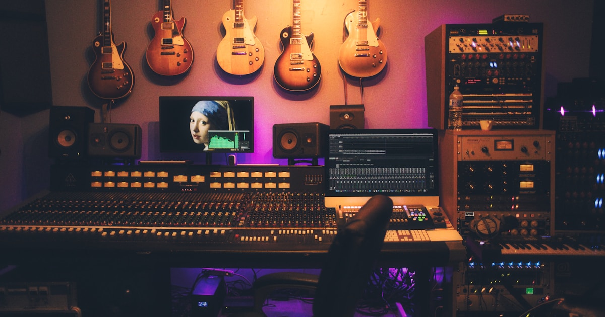 Music production studio with audio equipment - Suno vs Udio AI music comparison - Tools Stack AI