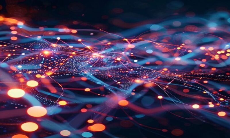 Abstract visualization of neural networks processing multiple data streams—text, images, and video flowing together—with glowing nodes and connections, representing unified AI reasoning, cinematic